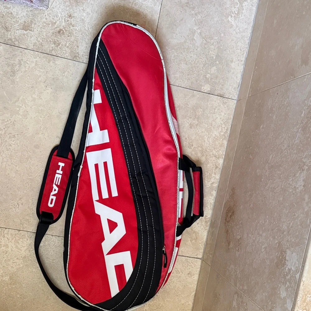 HEAD Red and Black Tennis Bag with Shoulder Strap